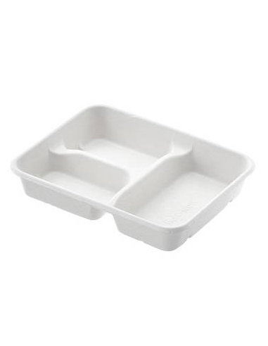 BOX TAKE AWAY 3 SCOMPARTI IN POLPA PZ 25